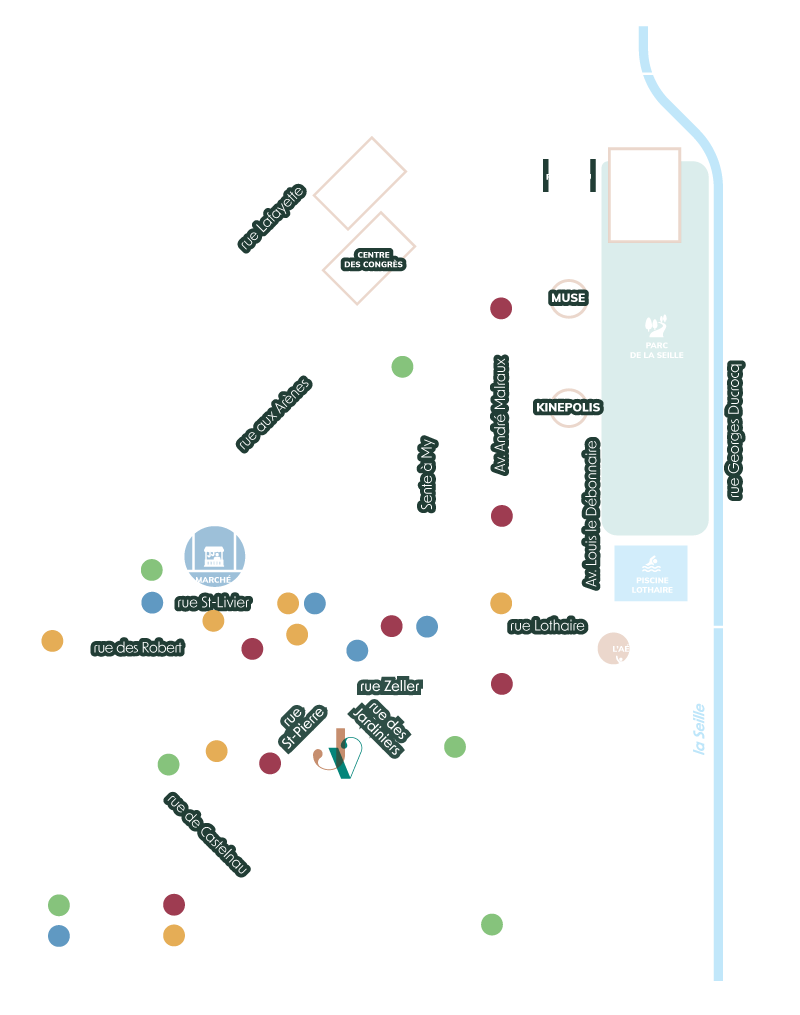 Jardin des verriers - Sablon - plan de situation