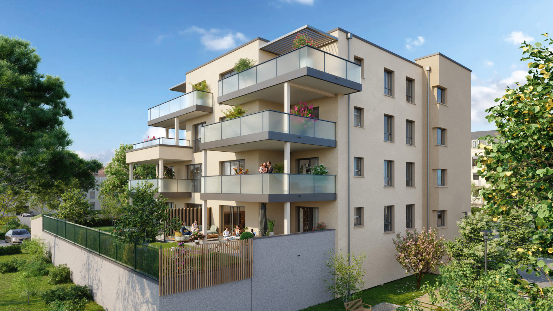 Jardin des verriers - Sablon - Perspective extérieure