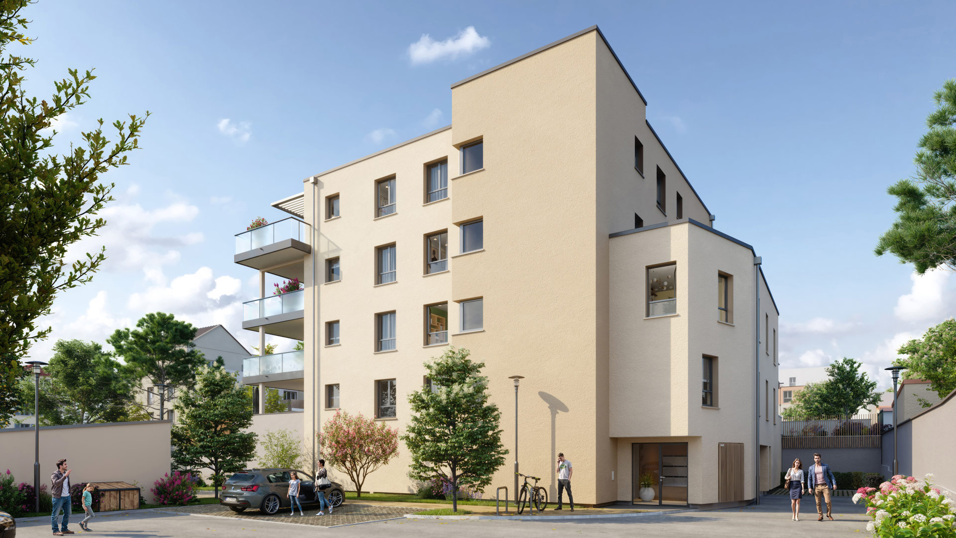 Jardin des verriers - Sablon - Perspective extérieure